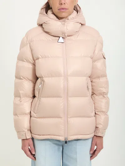 Moncler Maire Hooded Short Down Jacket In Pink