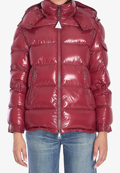 MONCLER MAIRE GLOSSY PUFFER JACKET WITH HOOD