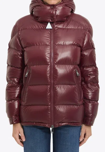 Moncler Maire Hooded Down Jacket In Black