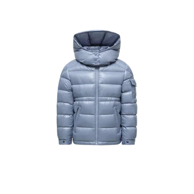 Moncler Kids' Doudoune Courte À Capuche Maire, Filles, Bleu, Taille: 4a In Blue
