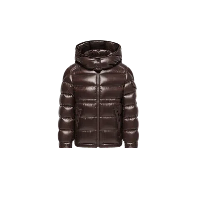 Moncler Kids' Maire Hooded Down Jacket, Girls, Brown, Size: 14y