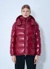 Moncler Women Maire Hooded Short Down Jacket In Burgundy