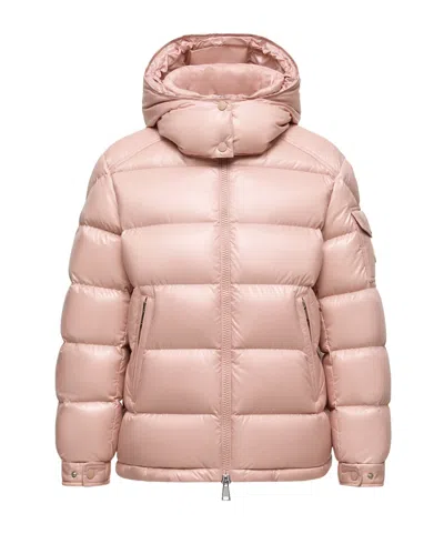 Moncler Maire Hooded Short Down Jacket In Neutral