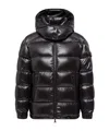 Moncler Maire Hooded Short Down Jacket In Black
