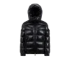 Moncler Maire Hooded Short Down Jacket Black In Black