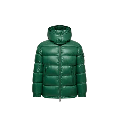 Moncler Maire Hooded Short Down Jacket, Women, Green, Size: 2