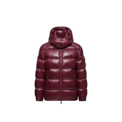 Moncler Maire Hooded Short Down Jacket, Women, Red, Size: 3