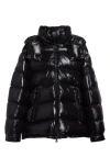 Moncler Maire Hooded Short Down Puffer Jacket In Black/black