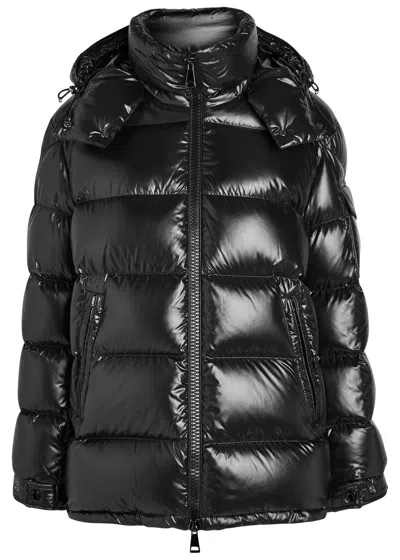 Moncler Maire Quilted Hooded Shell Jacket In Black