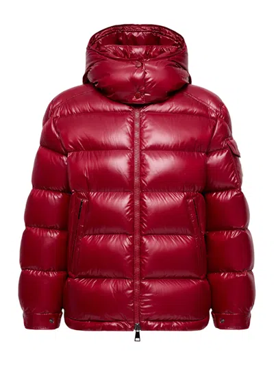 Moncler Maire Short Down Jacket With Hood In Red