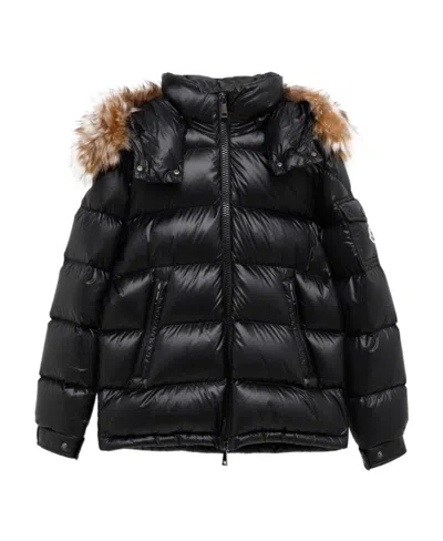 Moncler Mairefur Hooded Quilted Jacket In Black