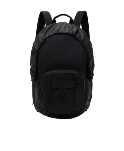 Moncler Makaio Logo Patch Zip-up Backpack In 999