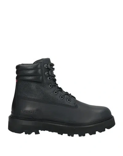 Moncler Man Ankle Boots Black Size 9 Leather