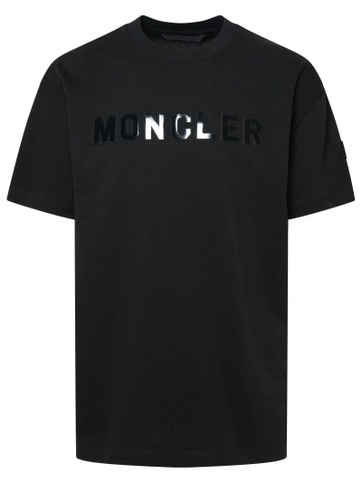 Moncler Man Black Cotton T-shirt