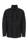 Moncler Munt Hooded Zip-up Down Jacket In Black
