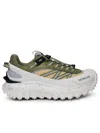 MONCLER MONCLER GREEN LEATHER BLEND SNEAKERS MAN