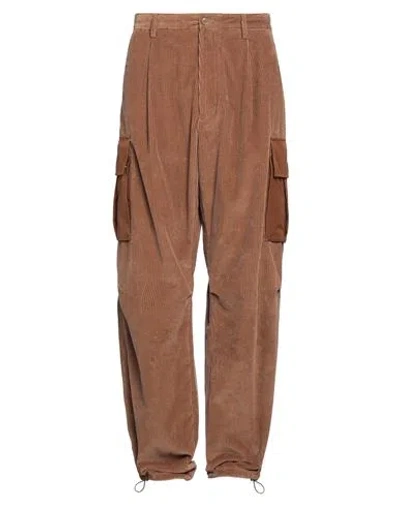 Moncler Man Pants Brown Size 36 Polyester, Cotton
