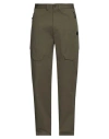 Moncler Man Pants Military Green Size 34 Cotton, Elastane