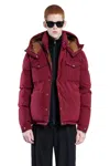 Moncler Fornas Tech & Cotton Down Jacket In Red