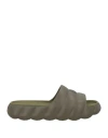 Moncler Lilo Embossed-logo Slides In Green