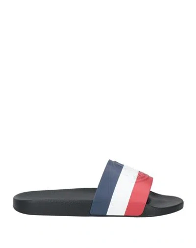 MONCLER MONCLER MAN SANDALS NAVY SIZE 8 RUBBER