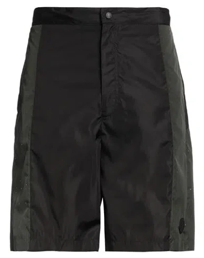 Moncler Man Shorts & Bermuda Shorts Black Size 30 Polyamide