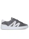 Moncler Monaco M Sneakers Aus Wildleder In Grey