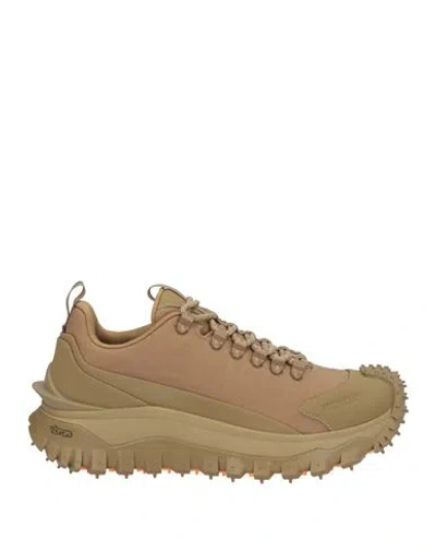 Moncler Man Sneakers Military Green Size 9 Textile Fibers