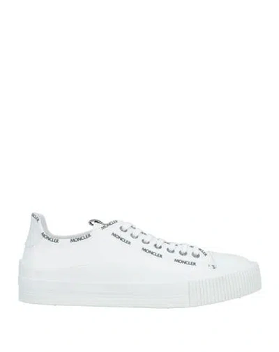 Moncler Man Sneakers White Size 9 Textile Fibers