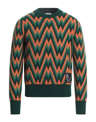 Moncler Man Sweater Green Size S Wool