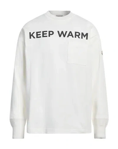 Moncler Man Sweatshirt White Size Xl Cotton