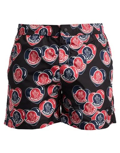 Moncler Logo-print Swim Shorts In Black