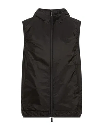 Moncler Man Vest Black Size 1 Polyamide