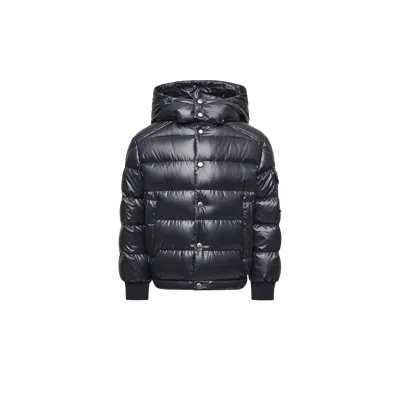 Moncler Kids' Manaem Hooded Down Jacket, Boy, Blue, Size: 14y