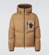 Moncler Mandres Hooded Short Down Jacket, Men, Beige, Size: 6 In Argilla