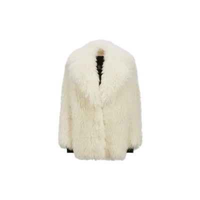 Moncler Malenco Padded Wool Coat White In Nude