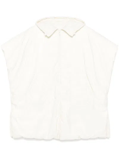 Moncler Mantella Poncho In White