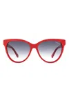 Moncler Maquille Ml0283 Sunglasses Woman Sunglasses Red Size 55 Acetate In Red