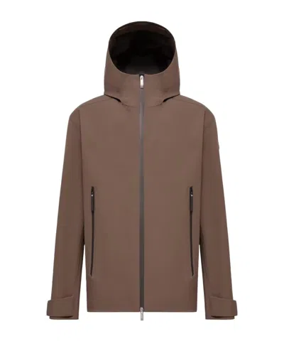 Moncler Marana 3-in-1 Hooded Short Down Jacket In Brown
