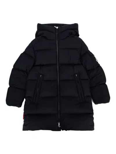 Moncler Kids' Marat Long Parka In Blue