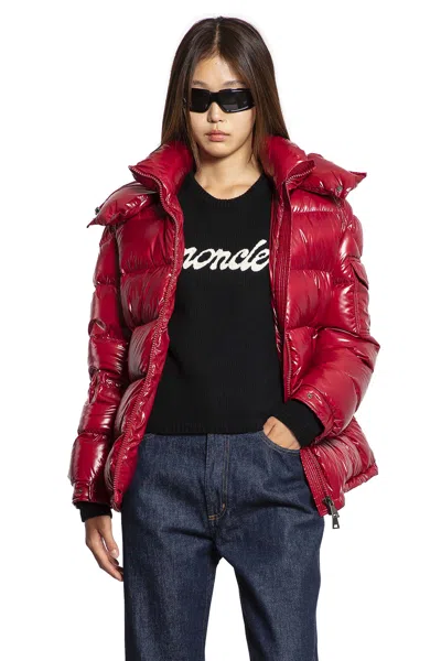 Moncler Marie Hooded Down Jacket In Red