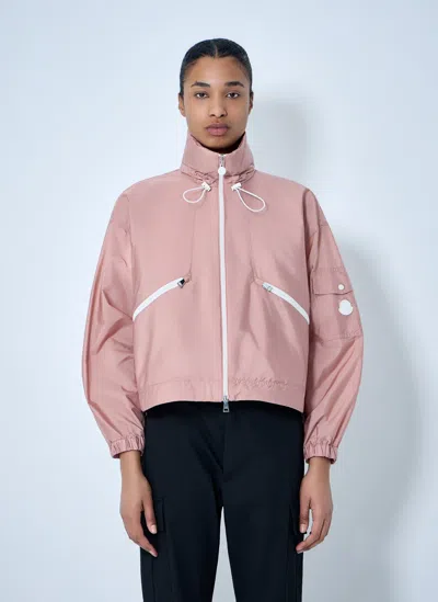 Moncler Marmacy Hooded Rain Jacket In Pink