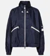 Moncler Marmacy Jacket High Collar Elasticated Hem In Blue
