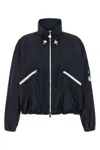 Moncler Marmacy Jacket High Collar Elasticated Hem In Blue