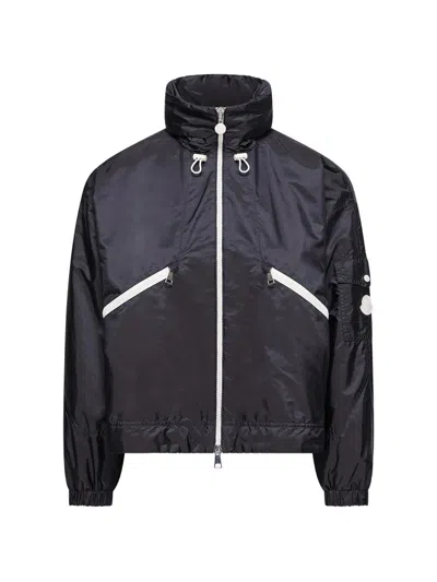 Moncler Veste De Pluie Marmacy À Capuche, Femme, Bleu, Taille: 5 In Black