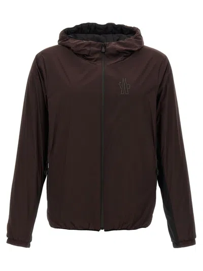 MONCLER MAROON BISSEN HOODED JACKET