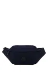 Moncler Navy Blue Fabric Small Durance Belt Bag In Blue