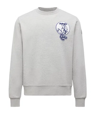 MONCLER MASCOT PATCH COTTON SWEATSHIRT