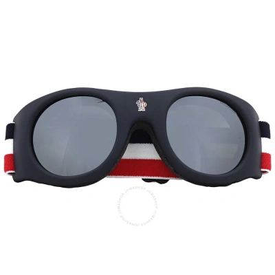 Moncler Mask Smoke Mirror Goggles Unisex Sunglasses Ml0051 92c 55 In Navy