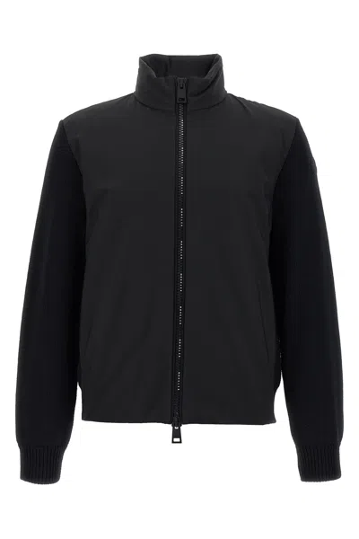 Moncler Matt Effect Cardigan Sweaters And Cardigans Black